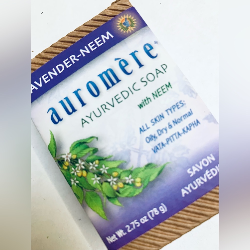Auromere Ayurvedic Bar Soap, Lavender Neem (2.75 oz) Natural